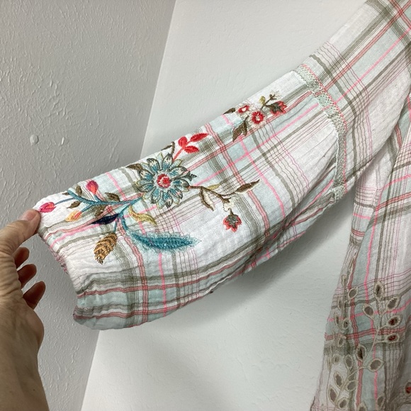 Johnny Was Lidia Effortless Peasant Top Med - Picture 4 of 9